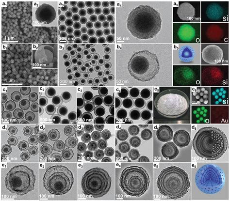 A1 SEM A2 TEM And A5 EDS Mapping Images Of SiO2 HySiO2 SiO2 NPs
