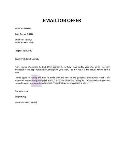 Ideal Tips About Decline Job Offer Letter Template Disability Support