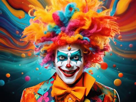 Premium Ai Image Costume Man Horror Circus Angry Clown Makeup Evil