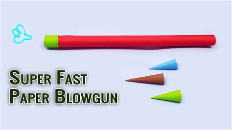 Origami Easy And Strong Blowgun How To Make A Paper Blowgun Paper Ninja Weapon Making