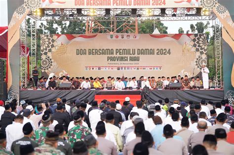 Polda Riau Gelar Doa Bersama Demi Pemilu Damai Sejumlah Tokoh Hadir