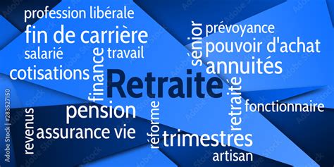 Nuage De Mots Retraite V6 Stock Illustration Adobe Stock