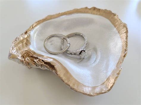 Anthropologie Inspired Oyster Shell Ring Dish Small Trinket Etsy