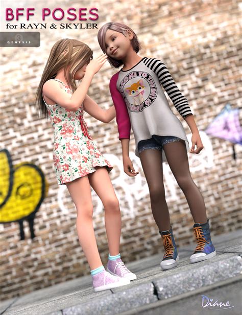 Bff Poses For Rayn And Skyler Genesis 3 Females Daz 3d