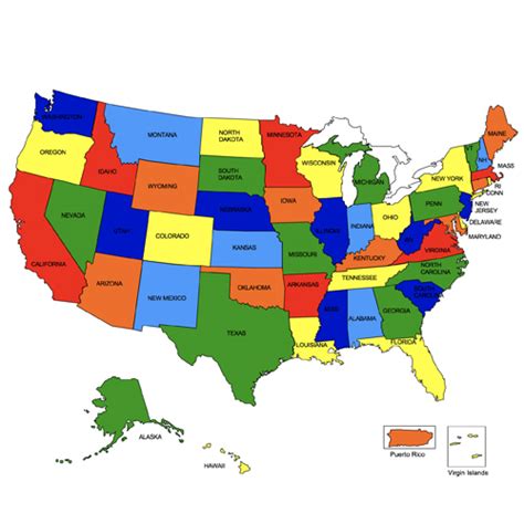 2 Usa Powerpoint Map With 50 Editable States And Names Maps For Design