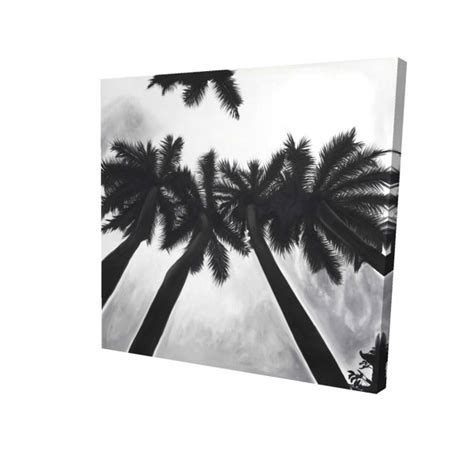 Begin Edition International Inc Monochrome Palm Trees On Canvas