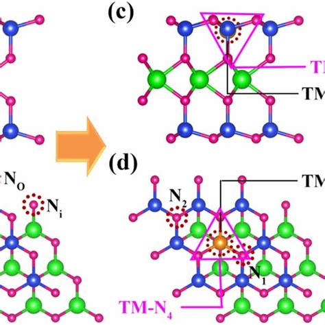 A Side View Of Intrinsic Wsi2n4 Monolayer B Top View Of Intrinsic Download Scientific