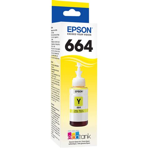 Epson T664 Yellow Ink Bottle 70mL T664420 B H Photo Video