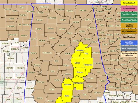 More Counties Removed From The Tornado Watch The Alabama Weather Blog