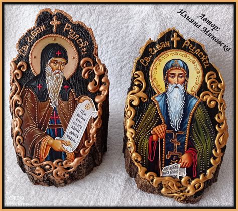 Икони, изработени върху дървено пънче. - Handmasters.bg