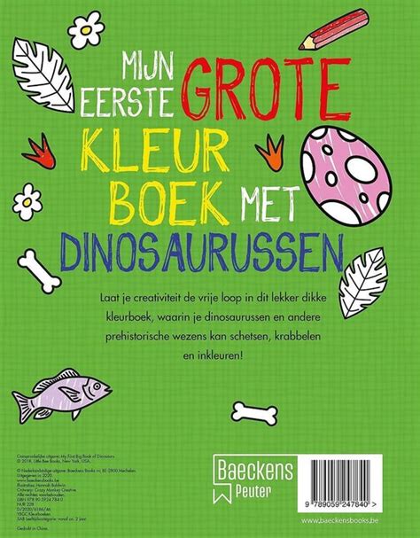 Mijn Eerste Grote Kleurboek Met Dinosaurussen Boeken