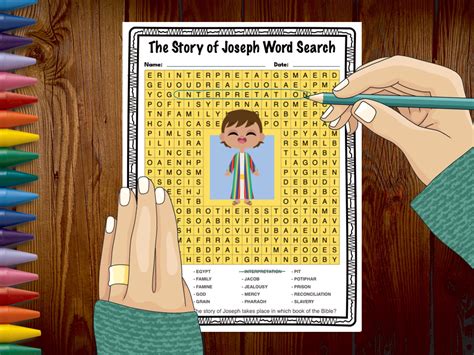 The Story Of Joseph Word Search And Crossword Puzzle Activity Pack