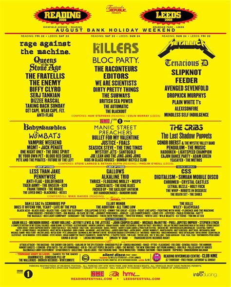 Reading Festival Lineup Announcement Clipart