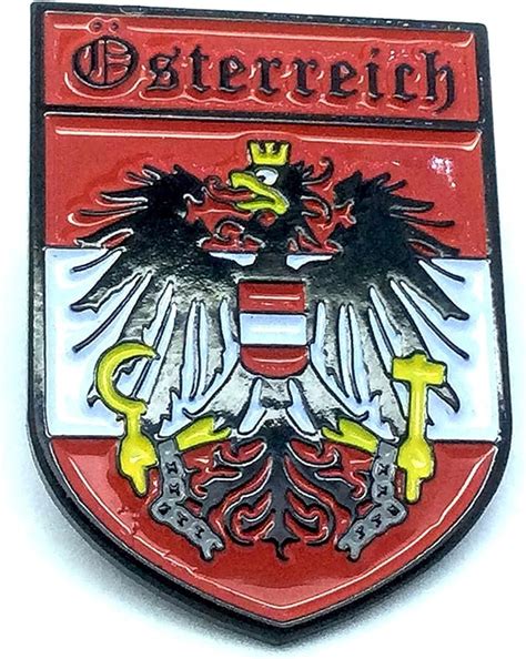 austria coat  arms osterreich crest flag metal pin badge brooch etsy