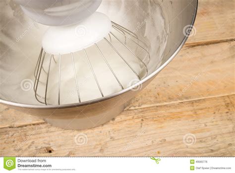 Whisking Egg Whites Stock Photo Image Of Horizontal 49565776