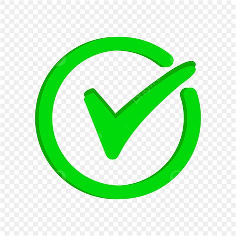 Marca De Verificación Verde Fondo Transparente