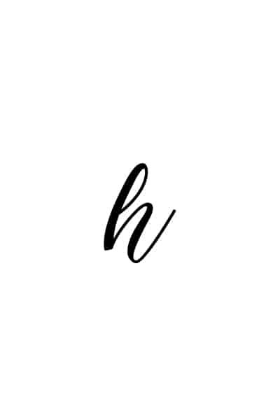 Uppercase H Calligraphy