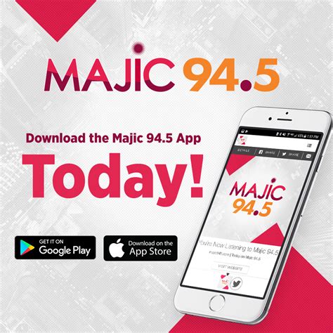 Download Our New MAJIC 94.5 Radio Mobile App For Your Smartphone!