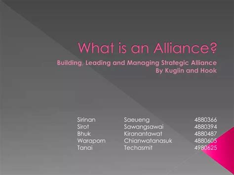 alliance powerpoint    id