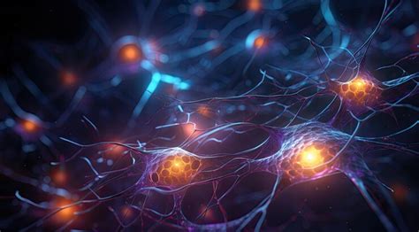 Premium Photo | Neuron cell and neurons in connection with glowing ...