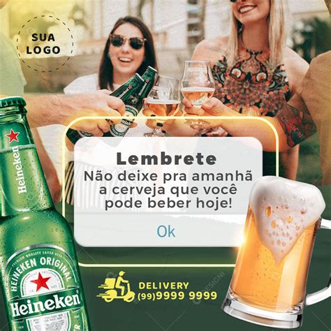 Lembre Heineken Delivery Social Media Psd Editável Heineken Delivery