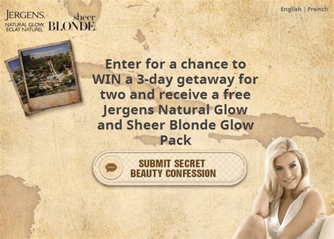 FREE Jergens Glow And John Frieda Sheer Blonde Samples Facebook