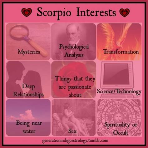 ~scorpio Interests~ Astrology Zodiac Scorpio Sun Sign Scorpio