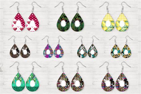 Tear Drop Earring Sublimation Design Bundle Earring Bundle Etsy