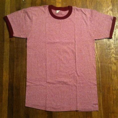 Vintage Beautiful 1970s Heather Pink Blank Ringer T Shirt Defunkd