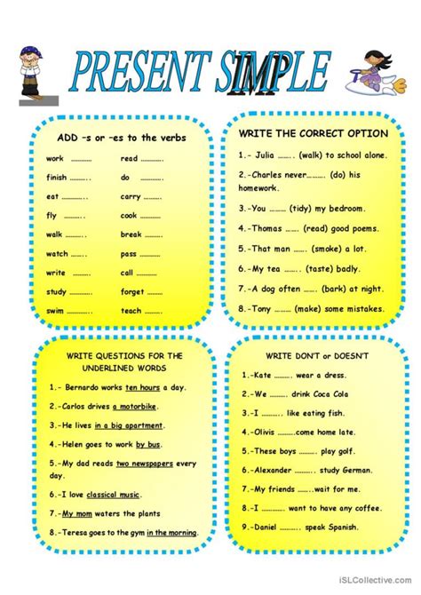 Printable Chart For Present Simple Free Printable Charts