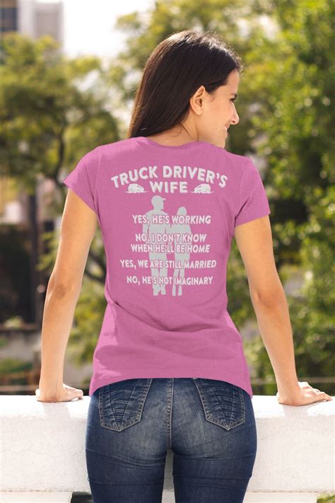 My Trucker Husband Is Not Imaginary Truck Driver T Design