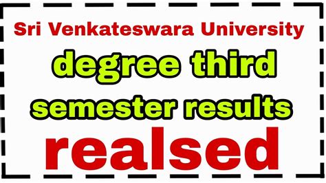 Sri Venkateswara University Degree Cbcs 3rd Sem April 2021 Exam