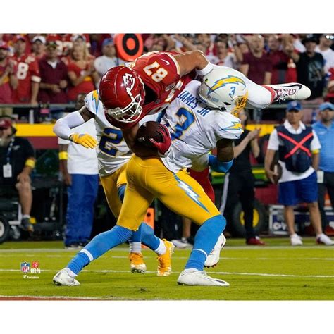 Derwin James Jr Los Angeles Chargers Unsigned Tackles Travis Kelce