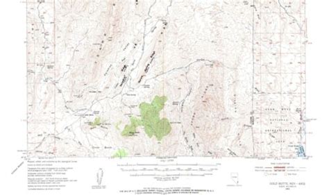 Gold Butte Quadrangle Nevada Arizona 1953 Topo Map Vintage USGS 15