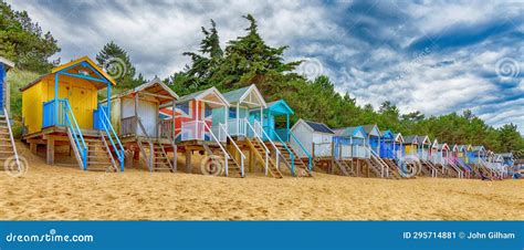 Beach Huts At Wells Next The Sea North Norfolk England Uk Stock Image Image Of Person Park