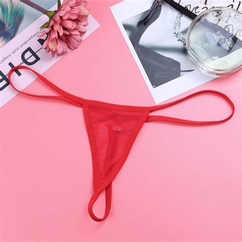 Us Sexy Men Mesh See Through G String Briefs Micro Bikini T Back Thong