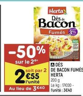 Promo D S De Bacon Fum S Herta Chez Leader Price Icatalogue Fr