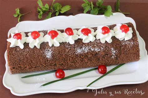 Julia Y Sus Recetas Brazo De Gitano De Chocolate Y Nata