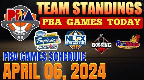 Pba Standings Today April Pba Games Results Pba Schedule