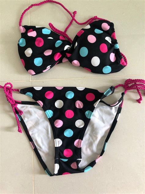 Colourful Polka Dot Black Bikini Women S Fashion Swimwear Bikinis