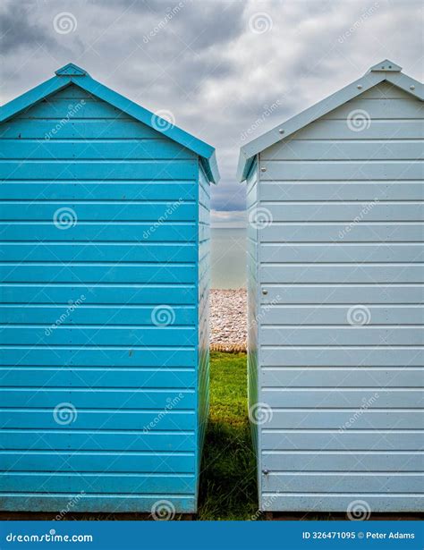 Beach Huts at Budleigh Salterton, a Seaside Town East Devon, England
