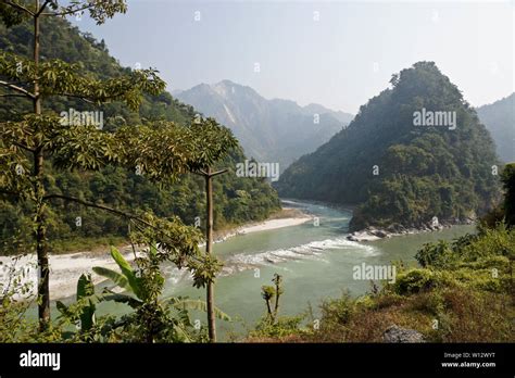 Confluence Of Seti Gandaki River With Trisuli Trishuli River Chitwan