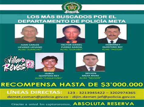 Policía Da A Conocer El Cartel De Los Más Buscados En El Departamento