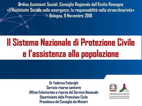 Il Sistema Nazionale Di Protezione Civile Ppt Scaricare