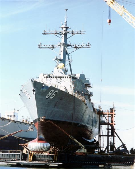 Port Bow View Of The Us Navy Usn Arleigh Burke Class Flight Iia