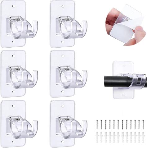 Amazon 6 PCS Curtain Rod Holder No Drill Self Adhesive Curtain