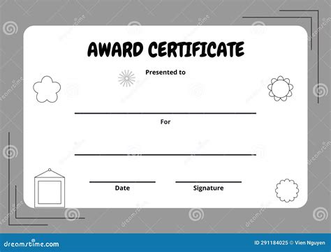 Awards and Certificates Template for Kids, Blank Awards Stock ...