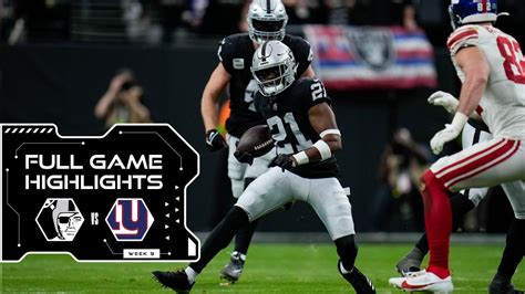 Raiders 2023 Week 9 Highlights Vs Giants Full Game Highlights From