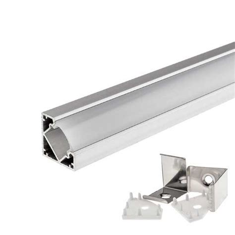 Profilé Aluminium Gris Dangle 45° Pour Ruban Led 1m