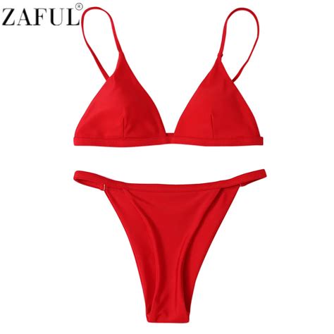 ZAFUL Bikini Set Summer Low Waist Swimwear Women Sexy Beach Swimsuit